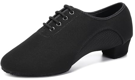 SWDZM Men&Women Ballroom Dance Practice Shoes,Black,7.5 US
