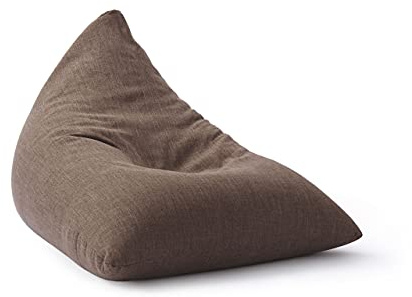 Lumaland Gaming saccosäck och golvkudde | XXL beanbag i triangelform | 150 x 100 x 100 cm & 370 l volym | tvättbart och robust överdrag | Perfekt att använda som fåtölj och soffa | lätt sittdyna