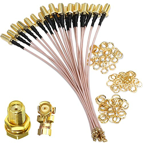 TUOLNK IPX auf SMA Kabel SMA Buchse auf U.FL IPX RG178 Koaxialkabel für GPS Modul Mini PCI UFL Wifi Antennenverlängerungskabel 4inch (10cm) 5pcs