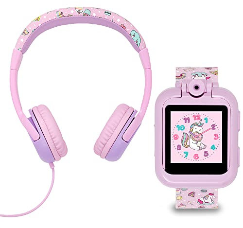 Tikkers Pink Unicorn Interactive Kids Smart Watch & Headphone Set TKS02-0003