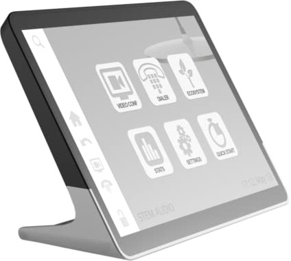 Shure Stem Control 10-inch Powered LED Touch Display, One-Touch Access for Remote Management, SIP Enabled to Launch Calls, Dual Mounting Options, One Cable Ethernet Connection