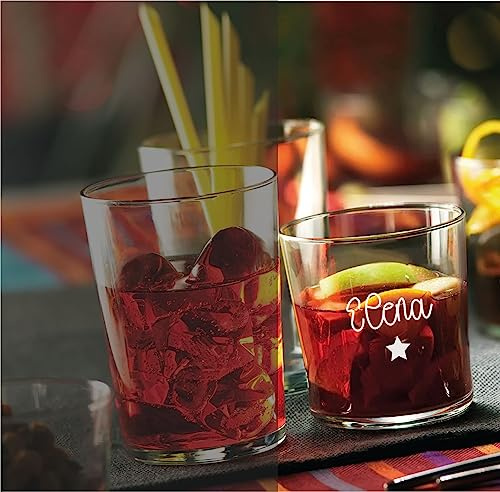 Generico Verre à eau personnalisé avec des graphiques gravés sur verre - Verres à eau de luxe gravés avec nom: personnalisable avec texte, dessins, mariage, cadeau (Nom)