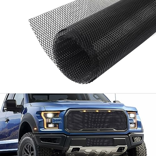Trimmable Car Grill Mesh,Aluminum Alloy Automotive Grilles,Universal Mesh Grill Insert Fits for Front Bumper Hood Air Vents Spoiler Automotive Exterior Accessories