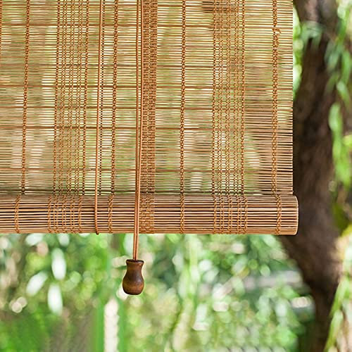Bambusrollo Bambus-Vorhang Roller Blind Römische Fensterschirme - Fensterläden für Türen/Terrassen/Veranden Innen-Außen Decke oder Wandinstallation, breite 60cm 90 cm 100 cm 120 cm (Size : 50x80c