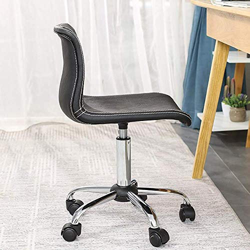 Arbeitshocker, Bank, Computer-Schreibtischstuhl, Drehstuhl, Arbeitsstuhl, Bürohocker, höhenverstellbar, 360° drehbarer Barstuhl, Char, Sportsitz, ergonomischer Hocker mit Rückenlehne, Schwarz HGCHH