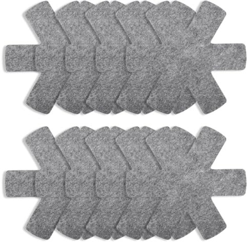 WMUVAZA Protectores para sartenes y cazuelas, 10 Piezas Protector de Olla, Sostenedor de Pote de Estera Antideslizante, Almohadillas Separadoras de Tela no Tejidas, para Aislamiento