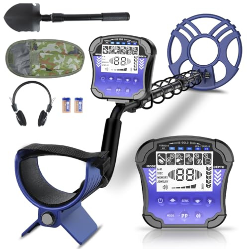 Metal Detector Kit Professionale Metal Detector Per Adulti Impermeabile Rilevatore D'Oro Professionale Con Elevata Precisione, Display LCD, 5 Modalità, Chip DSP Avanzato