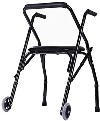 RajoNN Andador con Ruedas para Personas Mayores Andador liviano, Marco para Caminar con Asistencia para la Movilidad con Asiento Acolchado y Ruedas, Andador con tracción Plegable para Personas