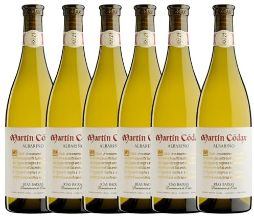 Martín Códax Albariño| Vino Blanco Gallego Sin Igual, Fresco y Aromático, Perfecto para Disfrutar en Cualquier Ocasión | Pack 6 Botellas de 75cl