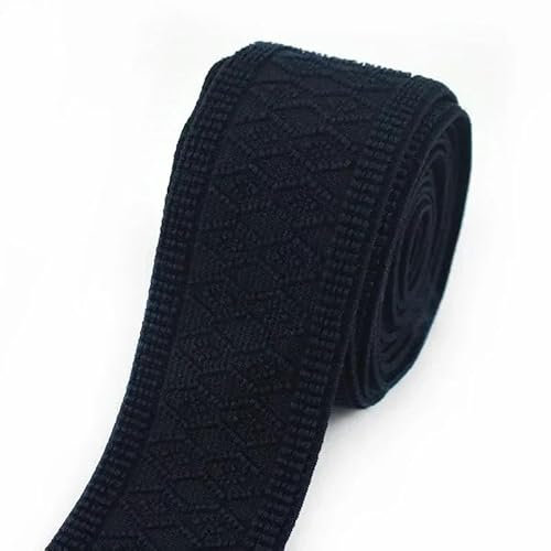 Bandas elásticas suaves de 1/2 metro y 50 mm para coser pantalones, ropa, bandas de goma, cinturones, correas elásticas, decoración, accesorios de bricolaje, azul marino, 50 mm, 2 metros