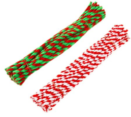 BEBEMOKO 100stücke Weihnachts-bastelset Chenille Stiele Biegsame Farbige Puppenstäbe Für Junge Mädchen Diy Kreativität Weihnachtsdeko Bastelmaterial Für Mädchen Geburtstagsfeier Spielzeug