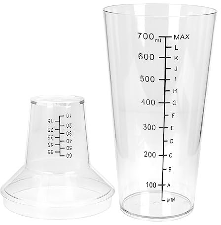 LIFKOME Vaso Mezclador Coctelera De Dos Etapas Para Mezcladora De Té Leche Herramienta Para Hacer Vino Para Preparar Cócteles Leche y Té Casa o Bares Báscula Para Precisión