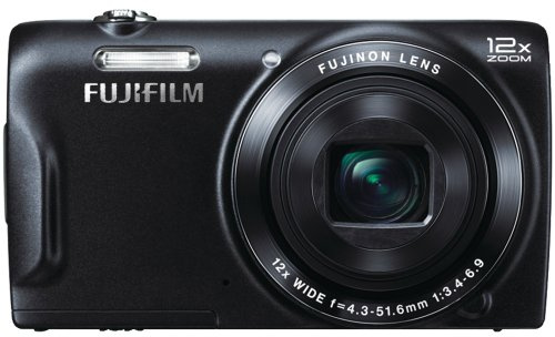 Fujifilm Finepix T550 Digital Camera 16.0MP 12x Zoom Fujinon Lens Black (Renewed)
