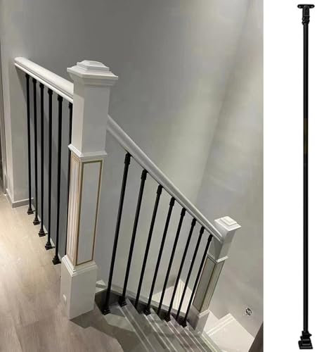 Rails d'escalier d'intérieur et d'extérieur de 100 cm, balustres en bois durable pour la maison et le jardin, les couloirs, balustrade de sécurité pour escaliers et terrasses