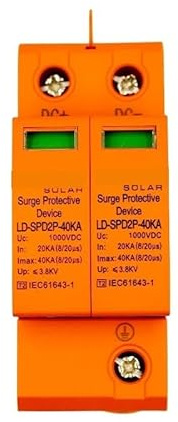 Approved 2P DC 500V 1000V 20-40KA SPD House Surge Protector Protective Arrester Device Din Rail Lightning Protection(500VDC)