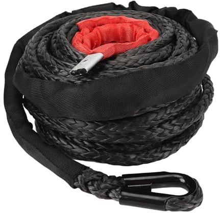 Lybunair Corde de treuil synthétique 9,5 mm x 23 m, résistance 7,5 tonnes, gaine de protection pour treuils 4WD, ATV, UTV et SUV inclus