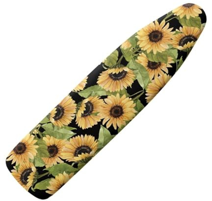 Ironing Board Covers 135 x 45 Sunflower with Padding, Easy Fit and Resists Scorching,Bungee Elasticated Ironing Board Covers Large, Easy Placement