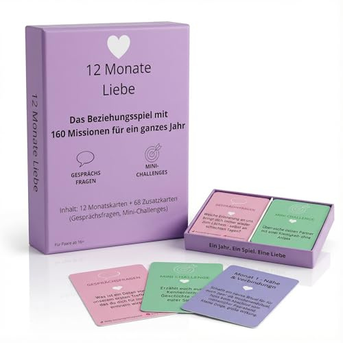 Das Date Night Spiel für Paare, Kartenspiel 160 Fragen & Challenges, für mehr Nähe & echte Gespräche, Geschenkidee für Freundin, Partner erwachsene, zu Valentinstag & Jahrestag oder Urlaub 80 Karten
