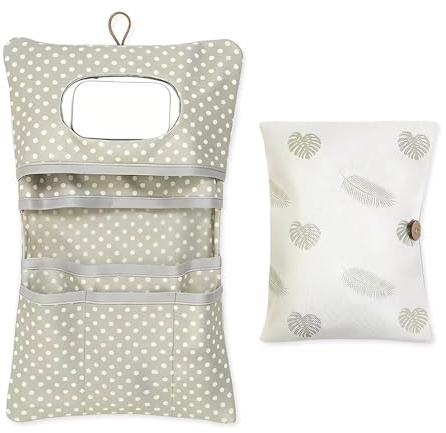 HMCEY Bolsa de Pañales 2 en 1,Porta Pañales Y Toallitas Bebe,Organizador de Neceser Bebe Portátil,Organizador Cambiador Reutilizables,Nappy Bag Diaper,Bolsa de Cosméticos de Viaje Plegable para Mamá