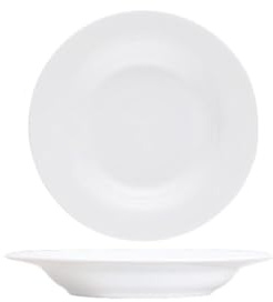 Plato redondo de cerámica para el hogar chino sencillo, plato hondo redondo de 8 pulgadas