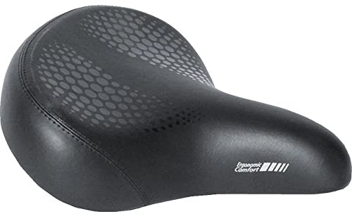 Memory Foam Padded Bike Seat Cushion By Delta Cycle - Comfort Saddle, Easy To Mount - Dual Shock Suspension For A Comfortable Ride - Universal Fit & Grab Handle For Easy Transport, Black