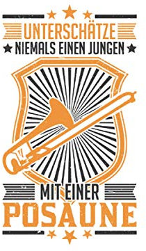 Posaunisten Notizbuch: Posaune Junge Blasorchester Posaunist Geschenk / 6x9 Zoll / 120 linierte Seiten Seiten