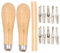 Lwuey Set de Tallado en Madera, Kit Cuchillos Tallar Expertos Principiantes Juego Herramientas Talla Cinceles Acero Carbono Mangos Carpintero Conjunto Gubias Palma Bricolaje Formones Linoleo Gancho