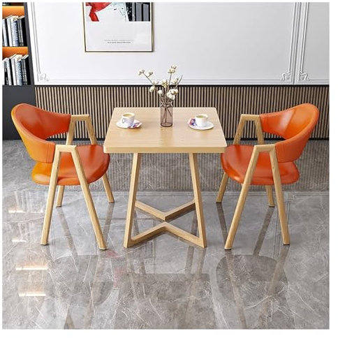 Büro-Empfangsraum-Clubtisch,Besprechungstisch,Couchtisch Und Stuhl Set,Easy Konferenztisch,Büro-Konferenztische,Besprechungstisch Tisch,Verkaufsbüro,Geschäfte,Kleiner Raum,Küche (Color : Orange, Siz