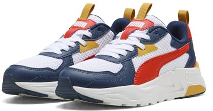 PUMA Trinity LITE JR sneakers, White-Fierce RED-Persian Blue, 6 UK, Puma vit hård röd persisk blå, 6 UK