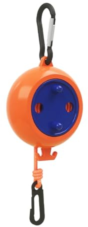 crayfomo 10M Línea de Lavado retráctil al Aire Libre, 10mTravel Línea de Lavado Línea de Ropa para Acampar, jardín o Viaje al Aire Libre, Correa Ajustable para Colgar-Orange