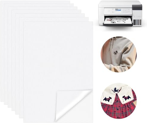 Stickvlies Wasserlösliches, 7 Blätter A4 (29.7x21cm) Stickvorlagen Wasserlöslich, A4 Wasserlösliches Stickvlies Selbstklebend Wasserlöslich Stickfolie für DIY Sticken Handnähen Maschinensticken