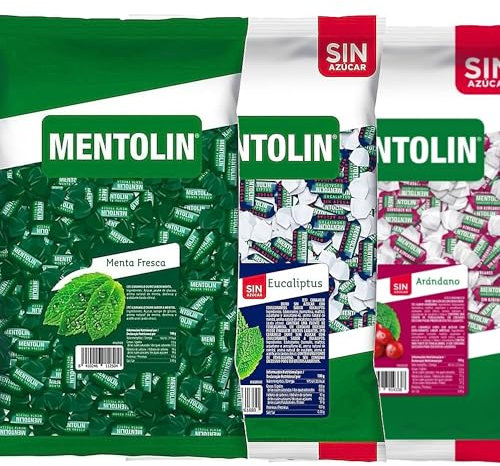 MENTOLIN PACK 3 Kg caramelos duros Menta Fresca & Eucaliptus & Arandano