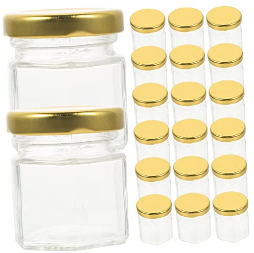 Mikinona Lot De 20 Petits Pots De Conservation Pour Miel Avec Couvercles Et Distributeur De Miel En Verre Pour