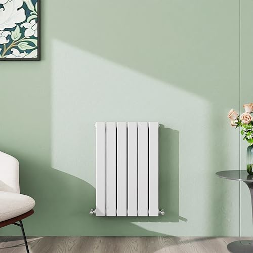Simple Bathroom 600×408mm White Horizontal Designer Radiator Double Panel Modern Central Heating Flat Panel Radiators