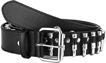 XDGBGFN bälte nitar Y2K punk rockbälte justerbart Studded bälte för kvinnor och män, jeans, byxor, cosplay