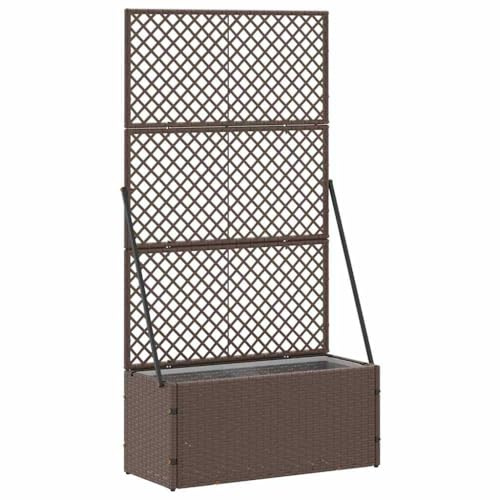 vidaXL Cache-Pot de Jardin Marron 70 x 30 x 135 cm Métal, Jardinière Moderne en métal, Rectangle, pour Fleurs, déco Minimaliste, terrasse et Jardin