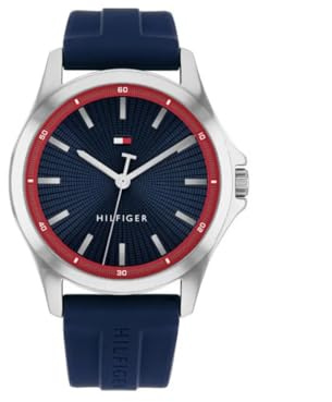Tommy Hilfiger Reloj Hombre 1710738 Caucho Azul Esfera Azul Acero