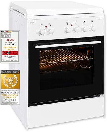 Exquisit Standherd 60 cm - Elektroherd Freistehend mit Kochplatten