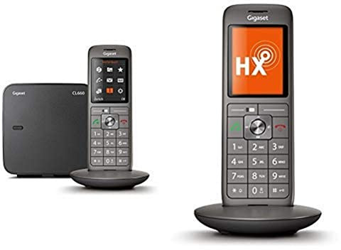 Gigaset CL660 Telefon - Schnurlostelefon / Mobilteil - mit Farbdisplay / Grosse Tasten Freisprechen - Analog Telefon - anthrazit & CL660HX DECT-/VOIP Schnurlostelefon anthrazit/metallic