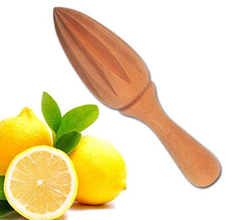 FTFSY Creative Wooden Lemon Squeezer Hand Press Manual Juicer Fruit Orange Citrus Juice Extractor Reamers Ten-corner Shape