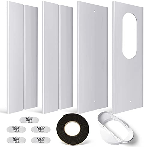 YoleShy Portable Air Conditioner Window Kit with Coupler Adjustable Window Seal for AC Unit, Sliding AC Vent Kit for 5 inches Exhaust Hose