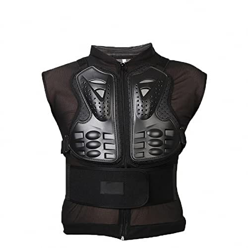 MAOTN Chaleco de Armadura de Motocross,Ropa Protectora de conducción,Peto Motocross Enduro,Protector de Pecho Espalda,protección para el Cuerpo,Chaqueta para Deportes de Motor,Black,XL