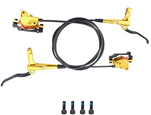 MiOYOOW Fahrrad Hydraulische Scheibenbremsen Hydraulische Scheibenbremsen Hydraulik Bremse aus Aluminiumlegierung Vorne 800mm Hinten 1400mm 2-Kolben für MTB