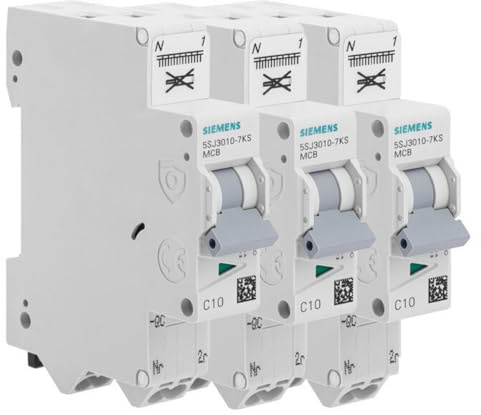 Lot de 3 disjoncteurs Auto P+N 10A