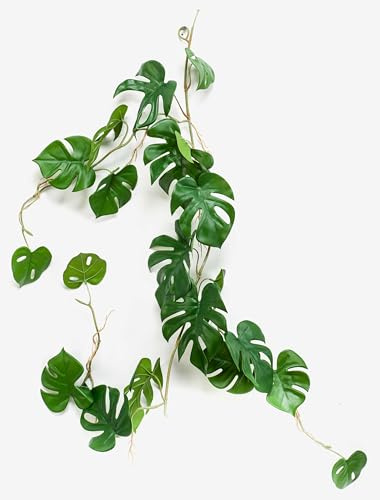 artplants.de Deko Philodendron Monstera Deliciosa Girlande MATAS, 110m - Kunststoff Girlande
