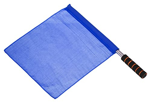 PATIKIL Referee Flag, Stainless Steel Pole Sponge Handle for Football Soccer Track and Field Sports Linesman Command Hand Signal, Blue