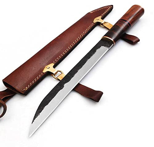 Generisch Wikinger messer mit Leder/Messing Scheide handgeschmiedetl MAQ1719 1095 Stah