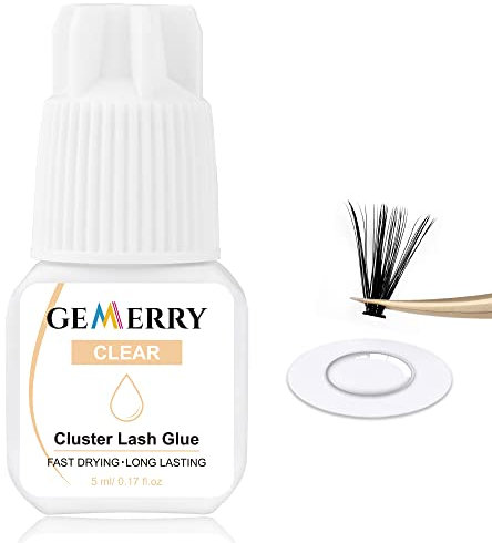GEMERRY Individual Lash Glue 5ML Clear - Eyelash Extension Adhesive for Self Application, Long Lasting, Fast Drying, Waterproof - Ideal for Beginners