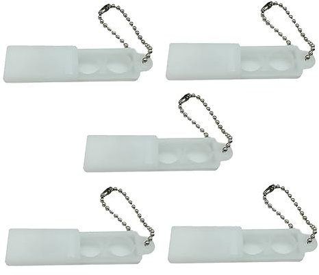 ccHuDE 5 Stück Hörgeräte-Batteriehüllen Kunststoff Knopf Batteriehalter Hörgerätebatterie Aufbewahrungsboxen mit Schlüsselanhänger