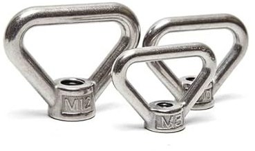 1/2/5/10 Stück M3 M4 M5 M6 M8 M10 M12 Ringmutter Edelstahl Marine Hebe-Ringmutter Ringmuttern Schlaufenloch für Kabelseil-Hebe-M5 5 Stück, Dreieck